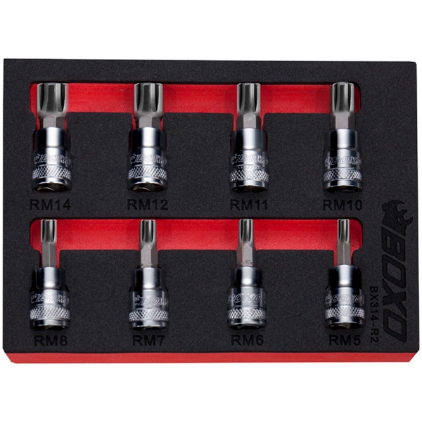 3/8\" Ribe Bit Socket Set 8 Piece