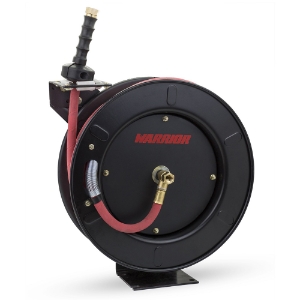 Warrior™ Premium Retractable Rubber Air Hose Reel - 1/2'' x 15 Metres