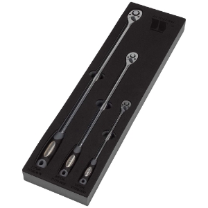 3 Piece Ratchet Set - Extra Long Fixed Head Set