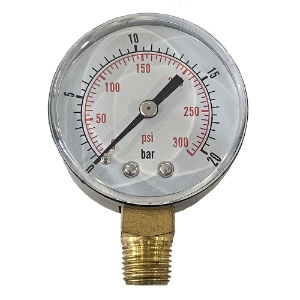 50mm Pressure Gauge - 1/4\" BSP Bottom Entry