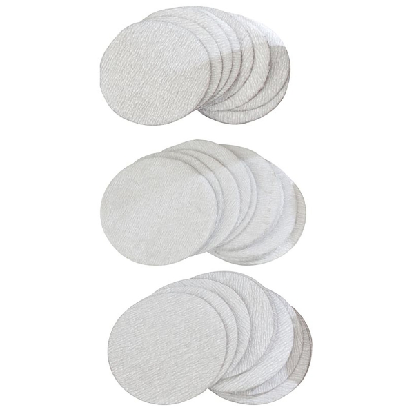 75mm (3") Sandpaper Disc Pack - 320, 400, 600 Grade - Pack 30