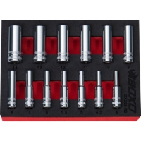 12 Point 1/4" Deep Socket Set (4mm to 14mm)